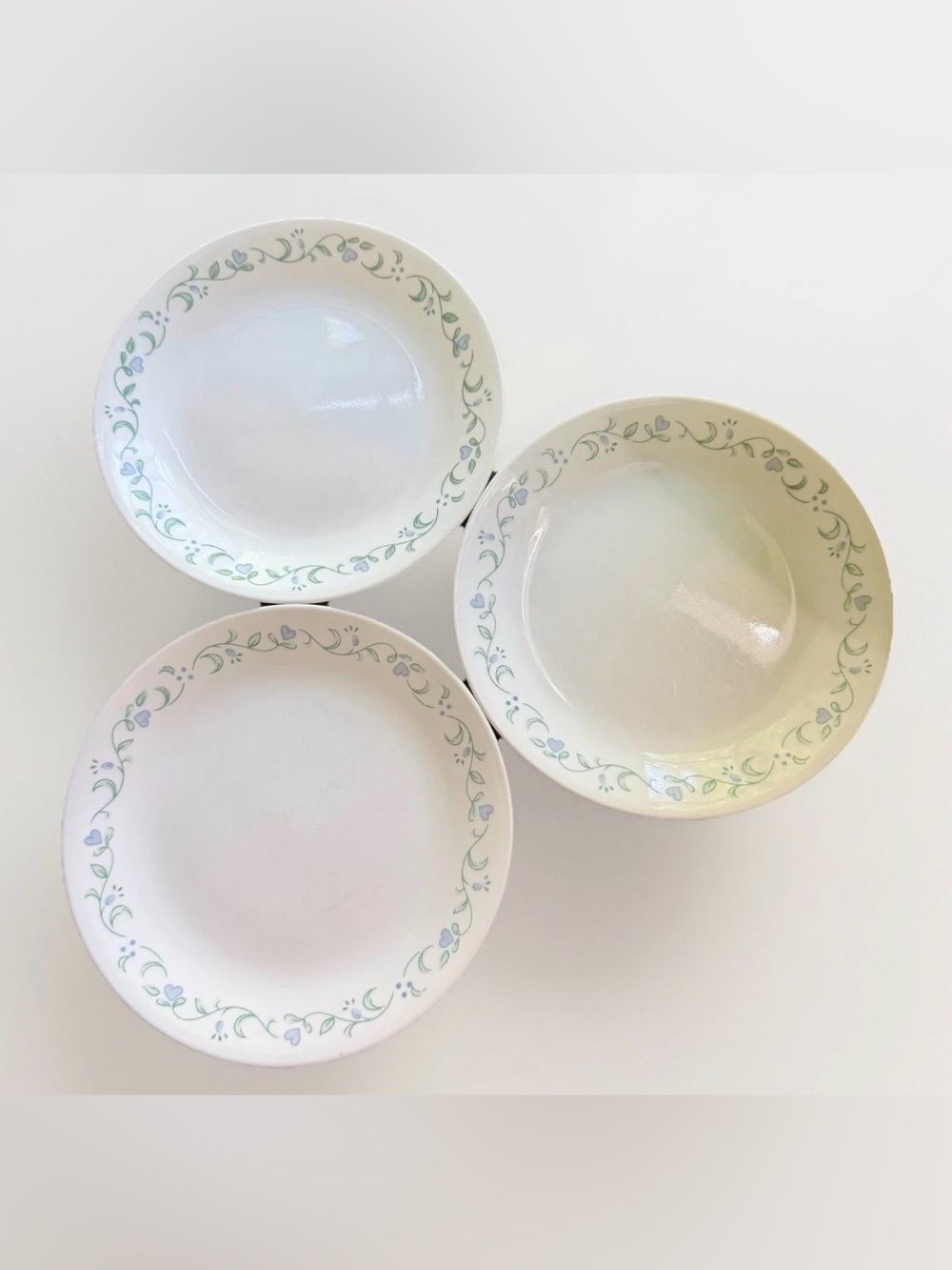 Vintage Corelle Country Cottage Salad Luncheon Plates 8.5"  Set Of 3.